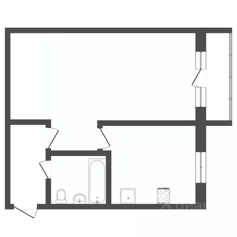 1-к кв. Пермский край, Пермь ул. Братьев Игнатовых, 21А (31.9 м) - Фото 0
