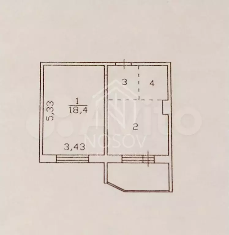 1-к. квартира, 36 м, 2/17 эт. - Фото 0