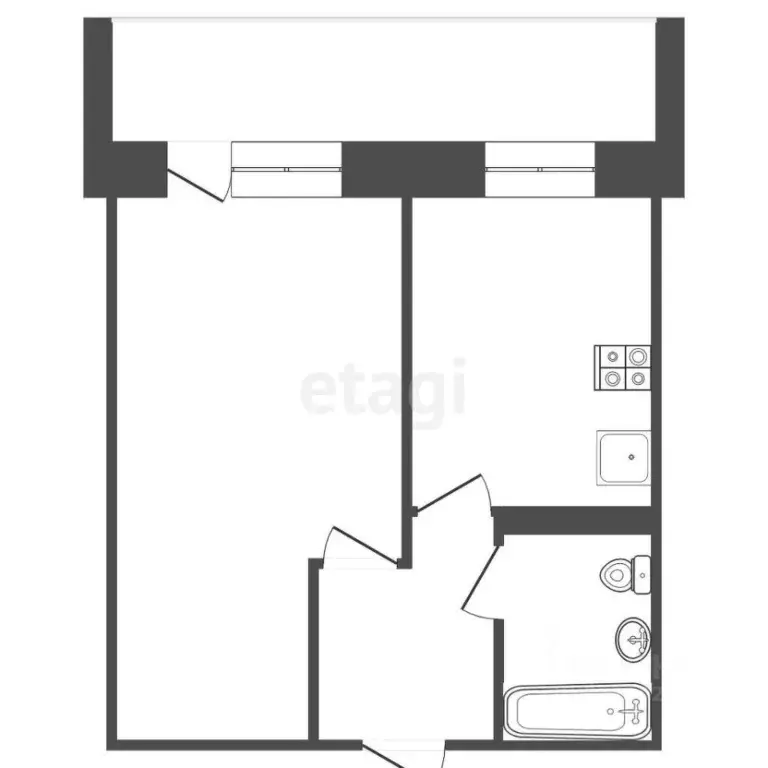 1-к кв. Татарстан, Набережные Челны Сармановский тракт, 28 (36.0 м) - Фото 2