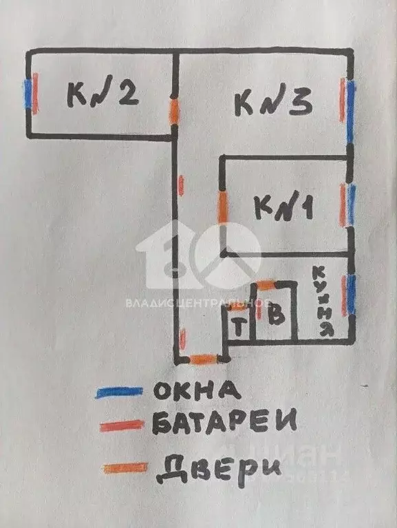 3-к кв. Новосибирская область, Мошковский район, с. Сокур, 2-й кв-л 12 ... - Фото 2