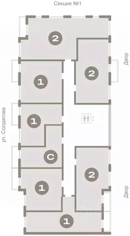 2-к кв. Пермский край, Пермь Крохалева мкр,  (48.98 м) - Фото 2