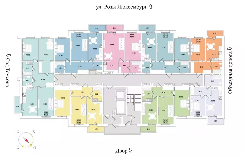 2-к кв. Иркутская область, Иркутск Ново-Ленино мкр, Огни Города жилой ... - Фото 1