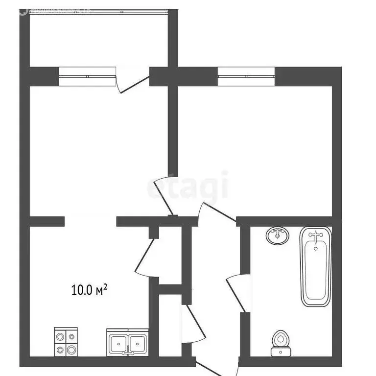 2-комнатная квартира: Ростов-на-Дону, Магнитогорская улица, 1Б (45.7 ... - Фото 0
