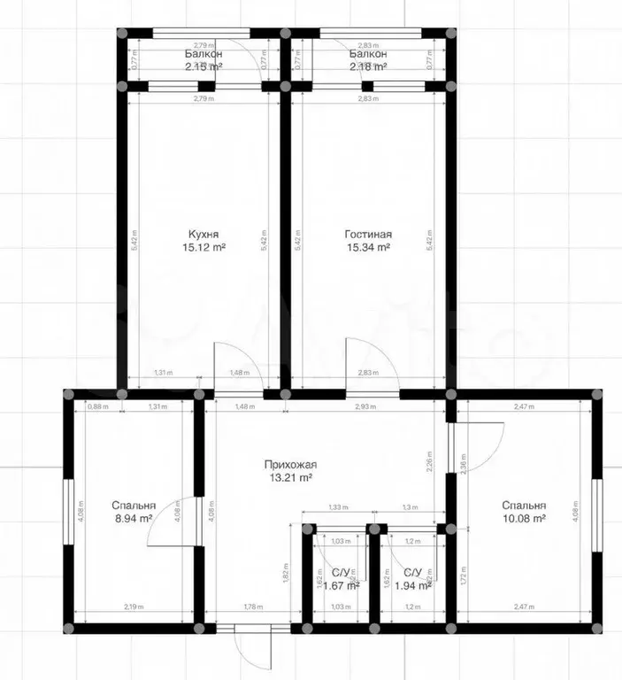 3-к. квартира, 64 м, 5/9 эт. - Фото 0
