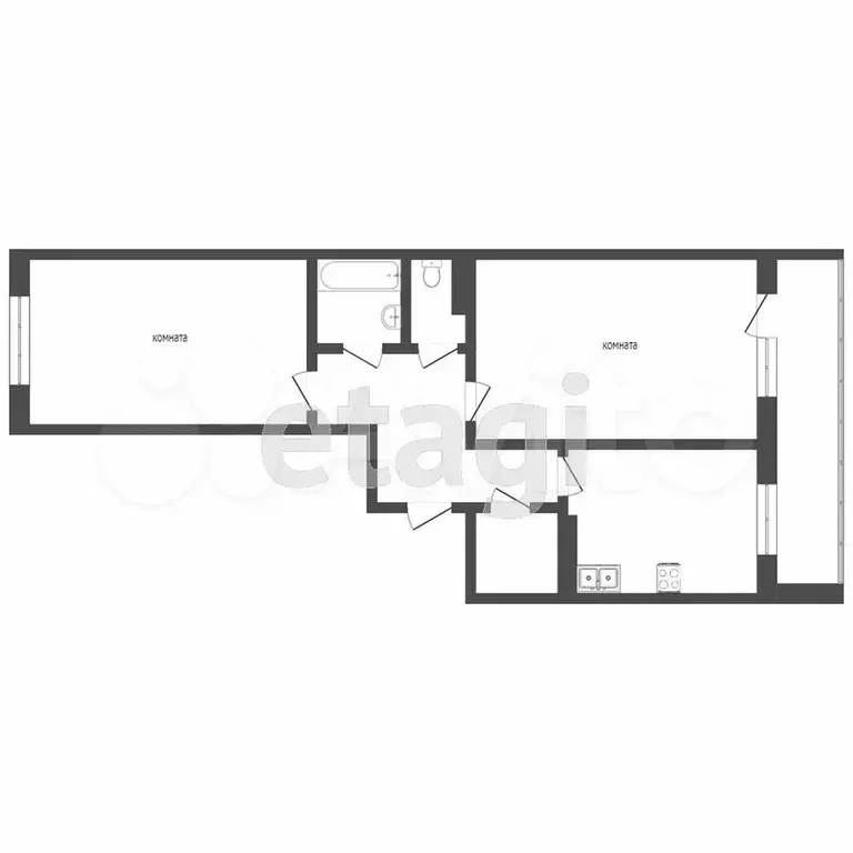 2-к. квартира, 64 м, 6/10 эт. - Фото 0