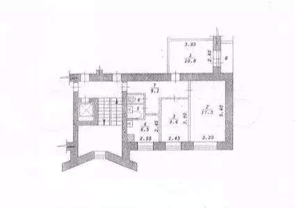 3-к. квартира, 56,6 м, 3/9 эт. - Фото 0