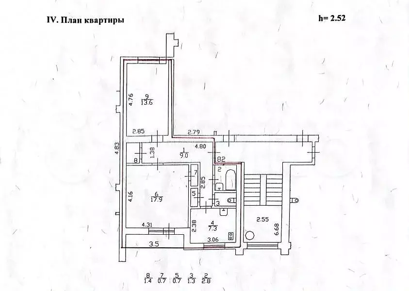 2-к. квартира, 55 м, 5/5 эт. - Фото 0