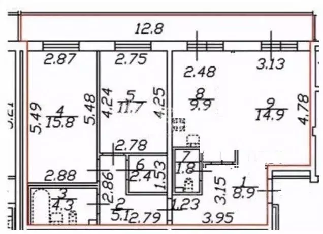 3-к кв. Санкт-Петербург Парашютная ул., 42к1 (74.8 м) - Фото 2