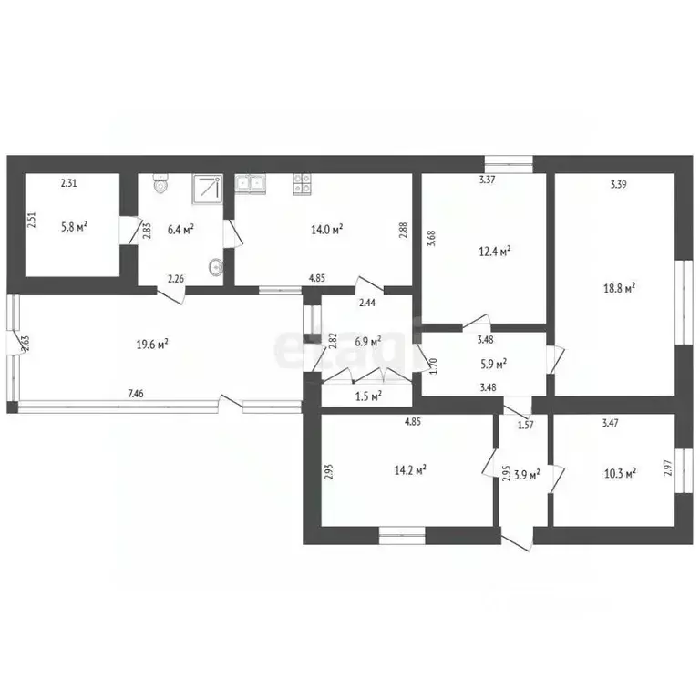Дом в Крым, Красноперекопск ул. Кирова, 83 (153 м) - Фото 2