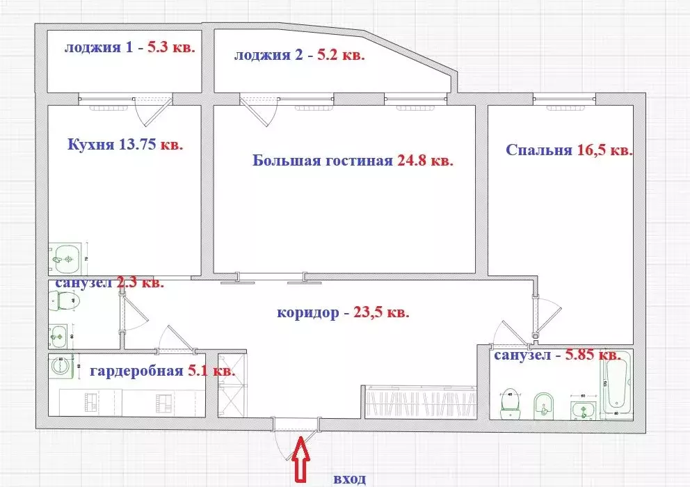 2-к кв. Ярославская область, Ярославль ул. Тургенева, 15к2 (90.5 м) - Фото 2