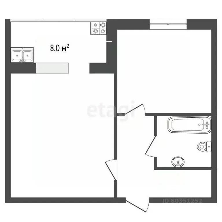 2-к кв. Ставропольский край, Пятигорск Надречный пер. (39.8 м) - Фото 2