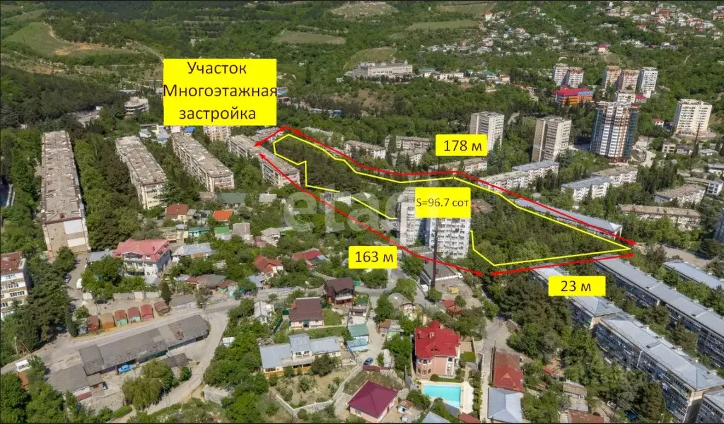 Участок в Крым, Ялта ул. Найденова, 12А (96.7 сот.) - Фото 1