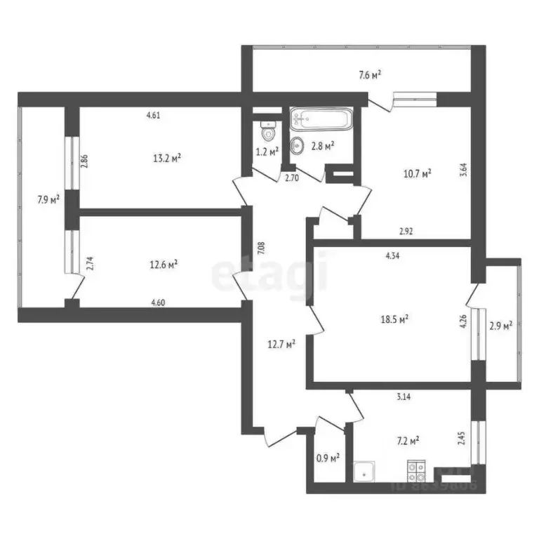 4-к кв. Крым, Саки ул. Революции (80.3 м) - Фото 2