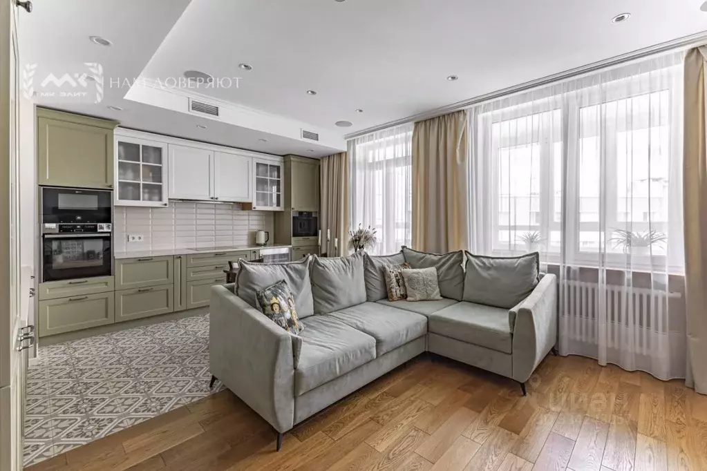 3-к кв. Санкт-Петербург наб. Реки Смоленки, 3к1 (111.0 м) - Фото 1