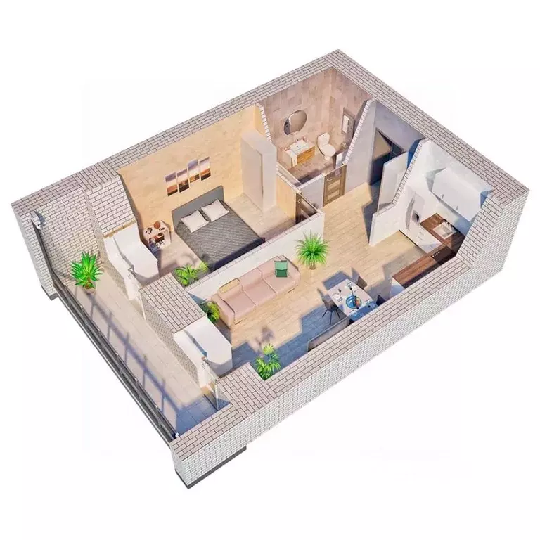 2-к кв. Амурская область, Благовещенск 187-й кв-л,  (43.0 м) - Фото 1