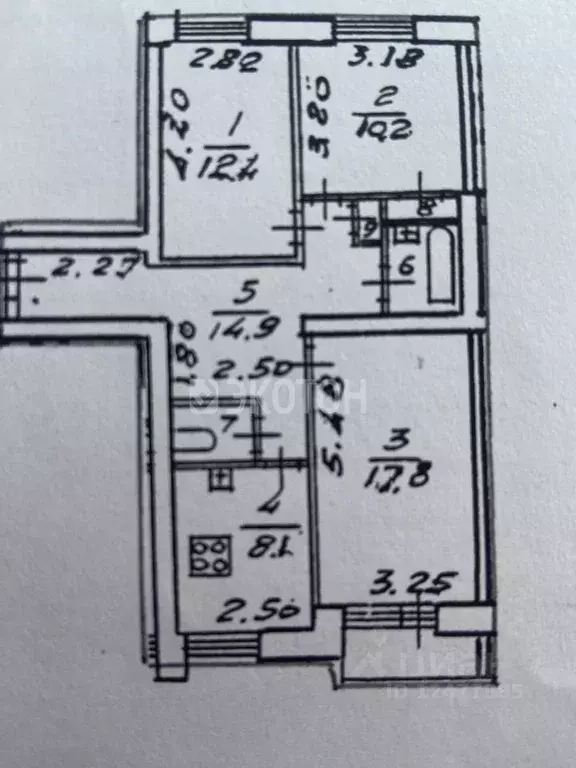 3-к кв. Санкт-Петербург просп. Тореза, 39К1 (69.6 м) - Фото 2