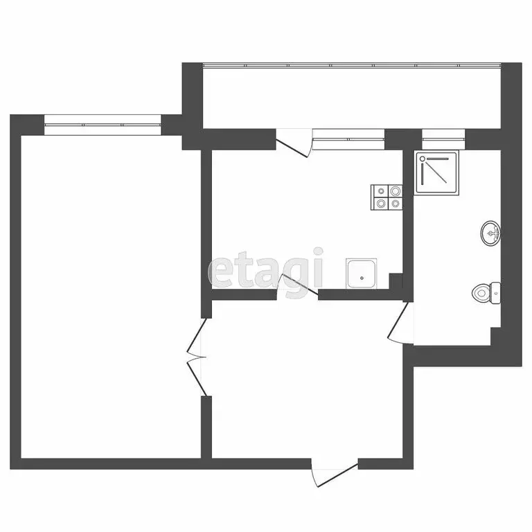 1-комнатная квартира: Тюмень, улица Мельникайте, 71 (46.9 м) - Фото 1