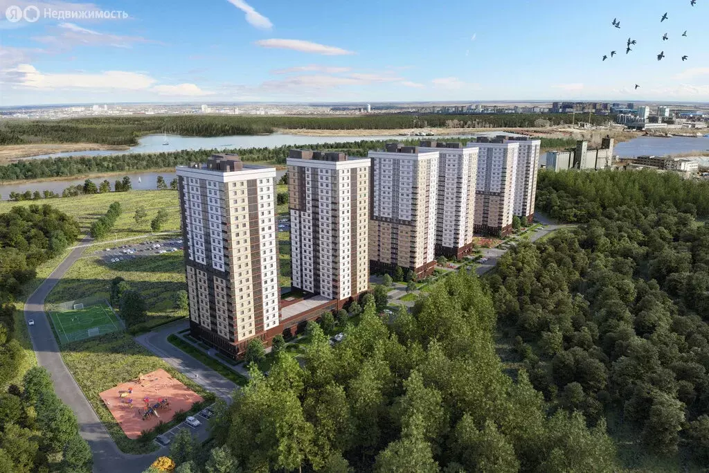 Квартира-студия: Тюмень, Дамбовская улица, 29к2 (33.8 м) - Фото 1