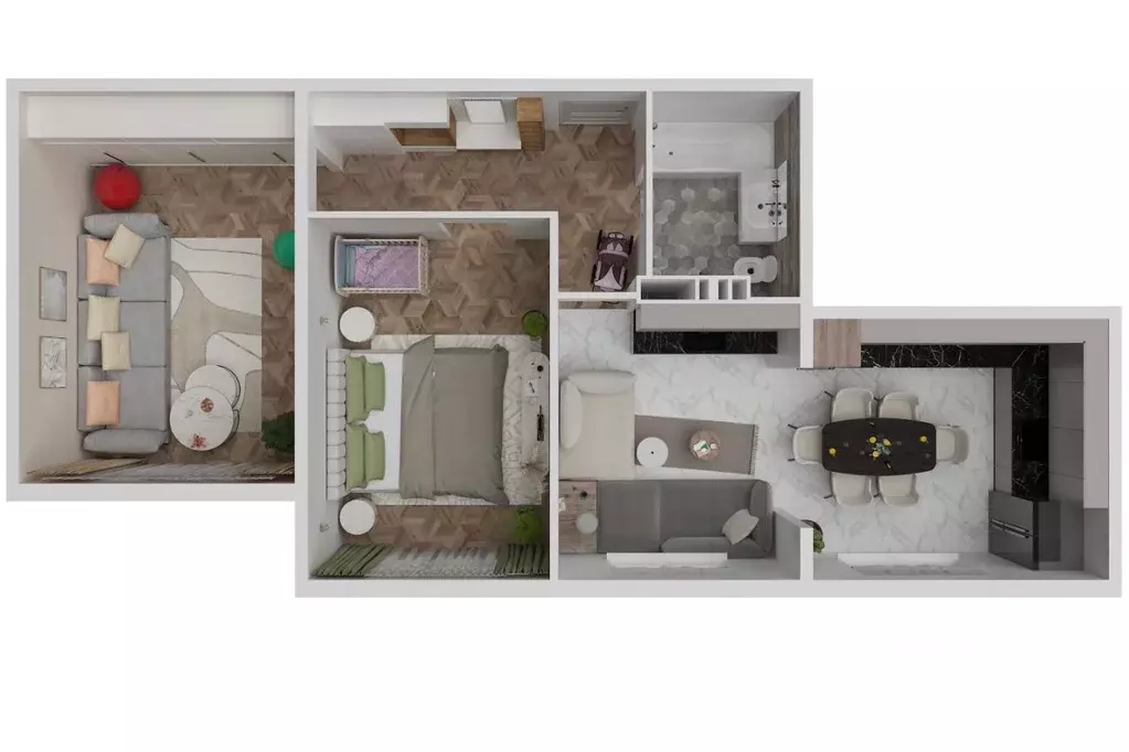 2-к кв. Крым, Симферопольский район, с. Мирное МирГрад жилой комплекс ... - Фото 2