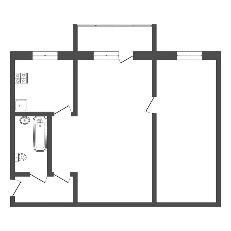 2-комнатная квартира: Узловая, Горняцкая улица, 16 (43 м) - Фото 1