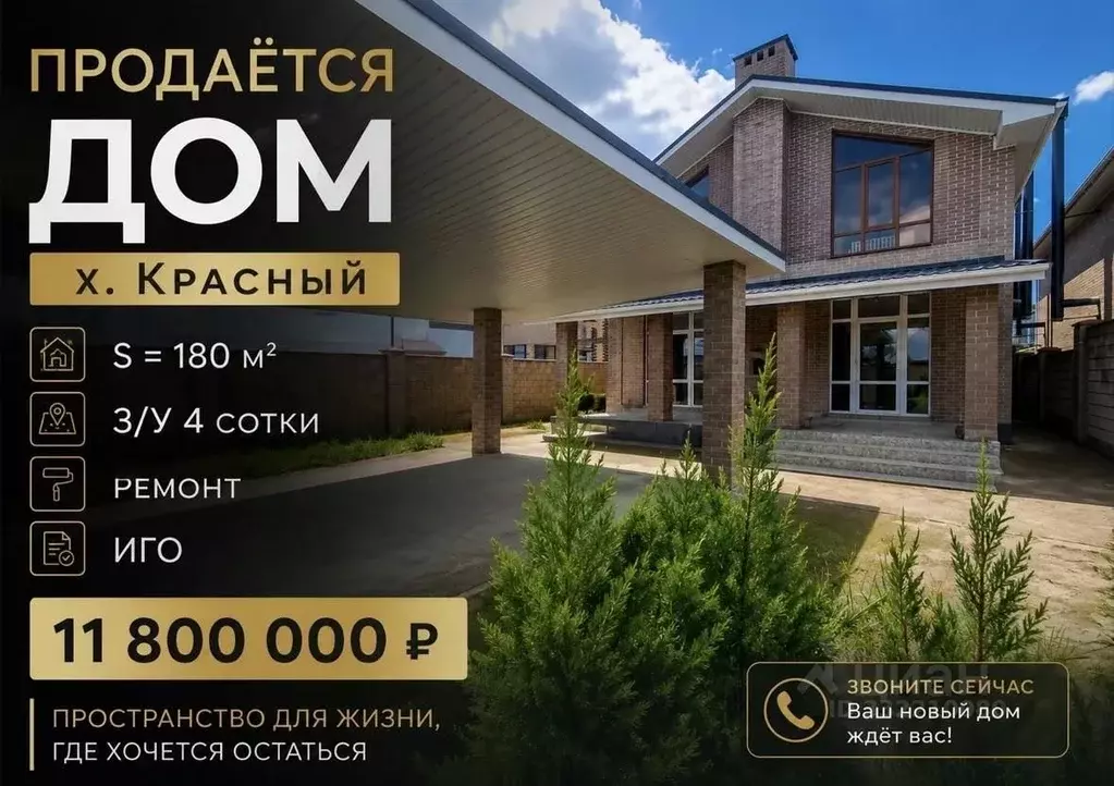 Дом в Краснодарский край, Анапа муниципальный округ, Красный хут. ул. ... - Фото 1