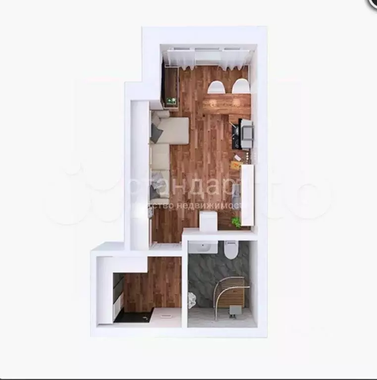 Квартира-студия, 24,5 м, 5/7 эт. - Фото 0