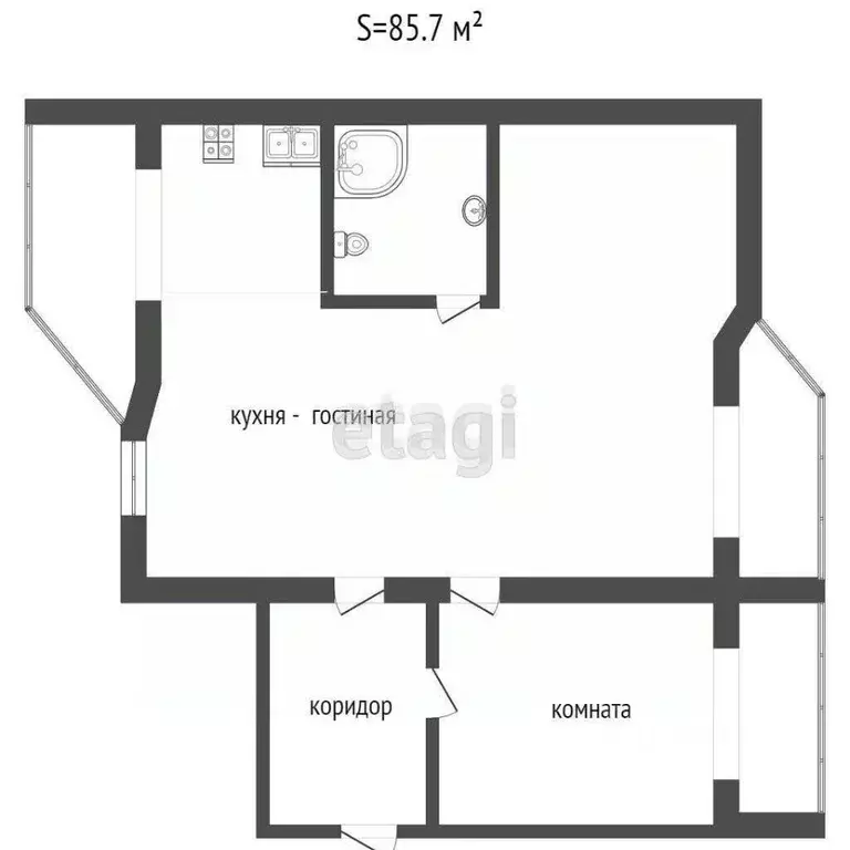 2-к кв. Тверская область, Тверь Вагжановский пер., 14 (80.0 м) - Фото 2
