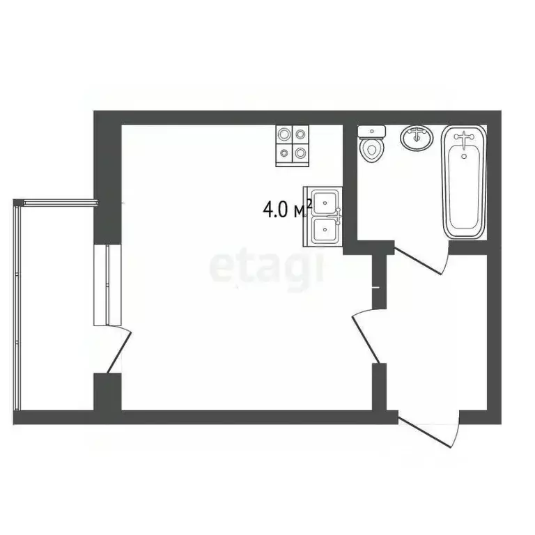 Студия Башкортостан, Стерлитамак Паровозная ул., 5 (26.95 м) - Фото 2