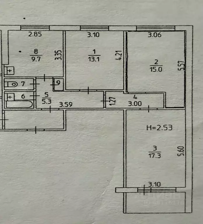 3-к кв. Пермский край, Пермь Запорожская ул., 17 (67.2 м) - Фото 2