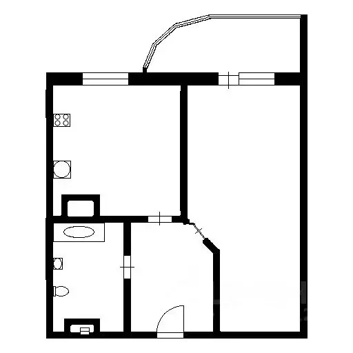 1-к кв. Санкт-Петербург ул. Бутлерова, 40 (34.0 м) - Фото 2