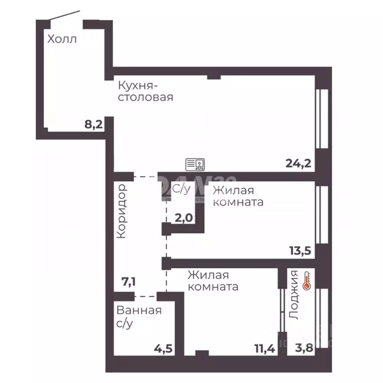 2-к кв. Челябинская область, Челябинск просп. Ленина, 4Б (70.9 м) - Фото 1