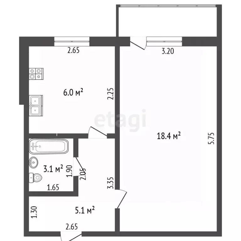 1-к кв. Мордовия, Кочкуровский район, пос. Красномайский Прудная ул., ... - Фото 2