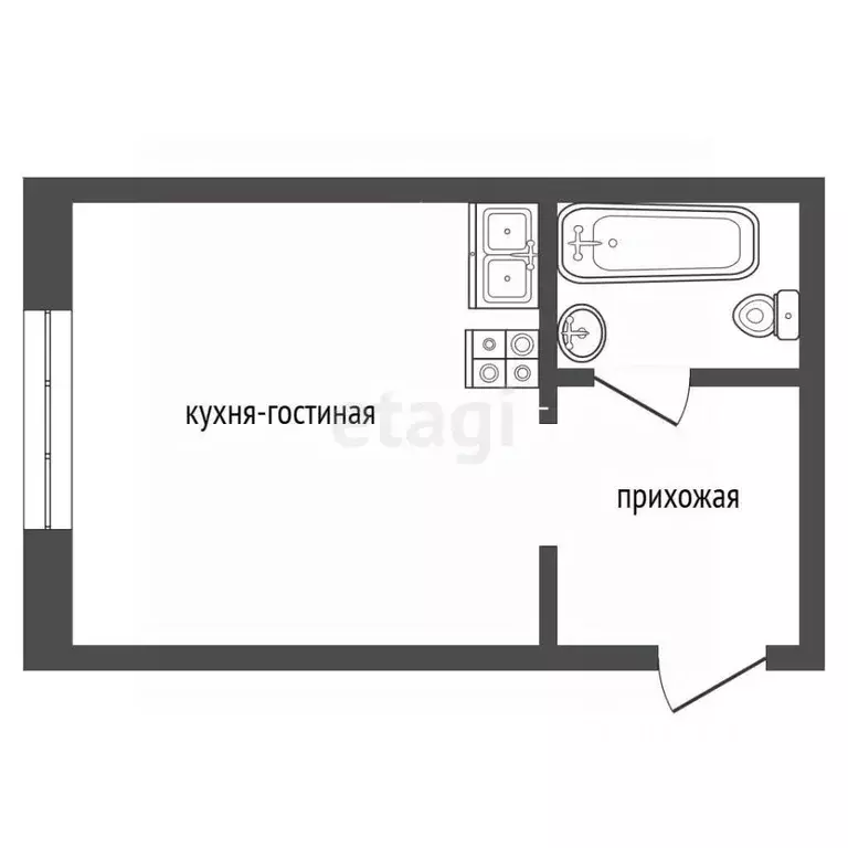 Студия Нижегородская область, Нижний Новгород ул. Баумана, 48к2 (23.9 ... - Фото 2