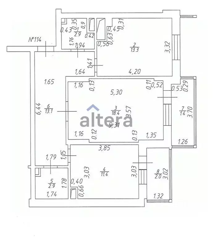 2-к кв. Татарстан, Казань ул. Нурихана Фаттаха, 17/4 (62.0 м) - Фото 2