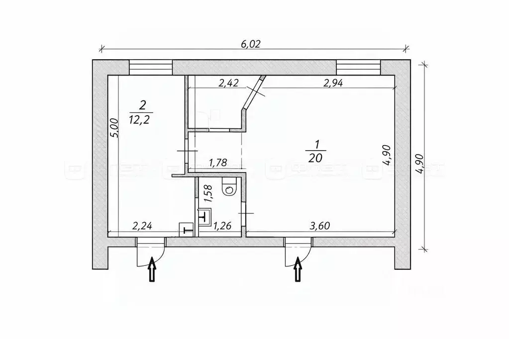 Офис в Татарстан, Казань Чистопольская ул., 22 (38 м) - Фото 2