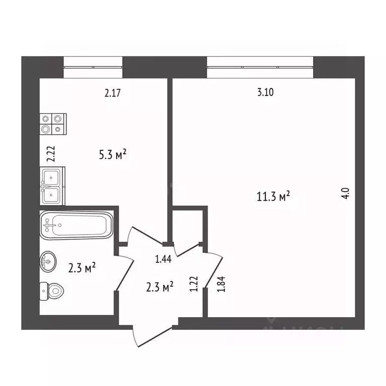 1-к кв. Омская область, Любинский район, с. Любино-Малороссы Школьная ... - Фото 2
