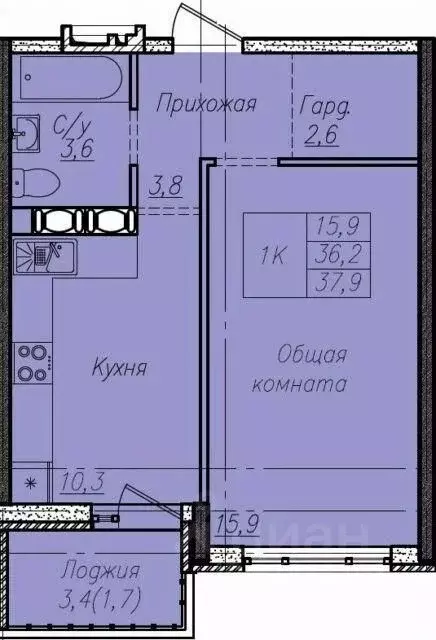 1-к кв. Краснодарский край, Краснодар пос. Пригородный, Сиреневый ... - Фото 0