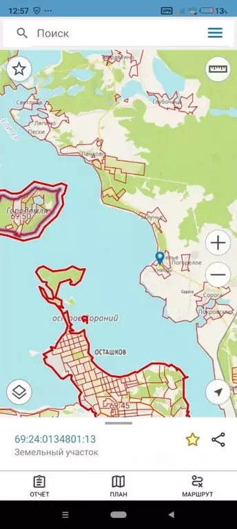 Участок в Тверская область, Осташковский муниципальный округ, д. Уницы ... - Фото 1