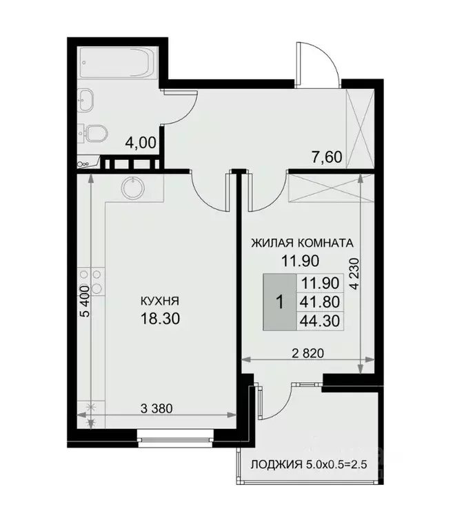 1-к кв. Краснодарский край, Динской район, Южно-Кубанское с/пос, пос. ... - Фото 1