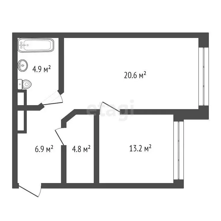 2-комнатная квартира: Кемерово, улица Мичурина, 58к2 (52.7 м) - Фото 0
