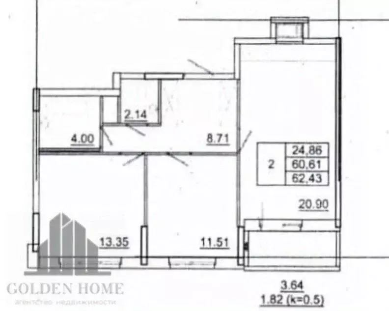 3-к кв. Санкт-Петербург ул. Вадима Шефнера, 4 (65.0 м) - Фото 0