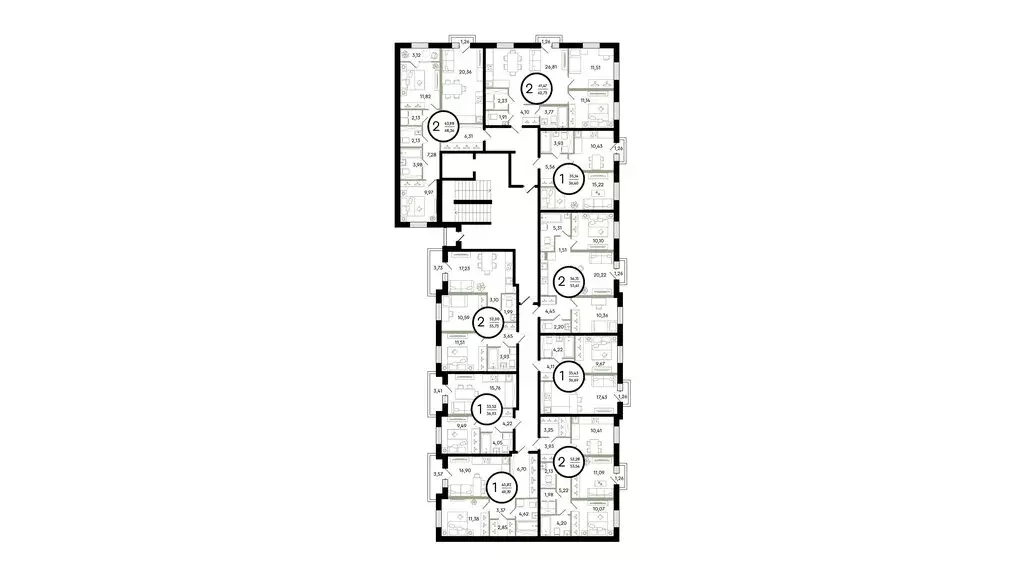 2-комнатная квартира: Тюмень, улица Александра Звягина, 7 (53.54 м) - Фото 1