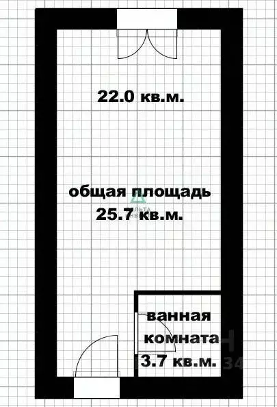 Студия Башкортостан, Уфа ул. Менделеева, 137к3 (25.7 м) - Фото 2