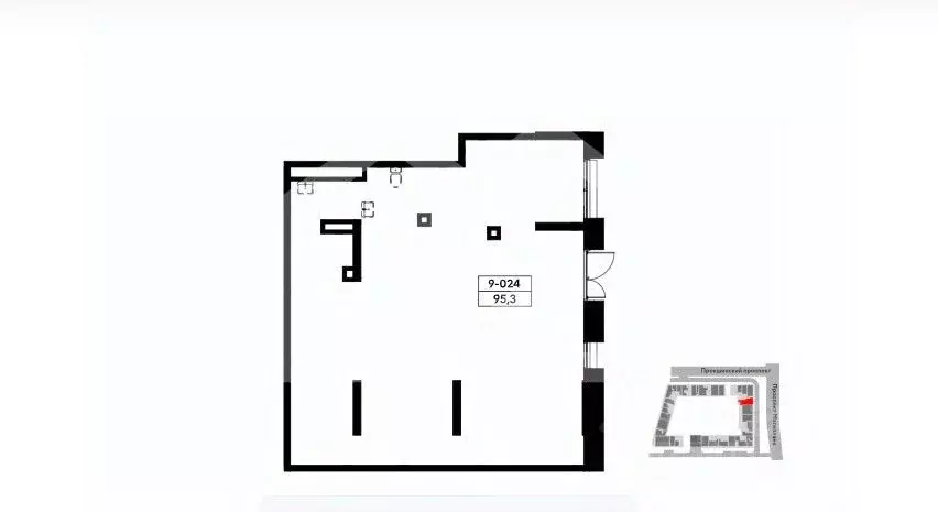 Торговая площадь в Москва Прокшино жилой комплекс (95 м) - Фото 2