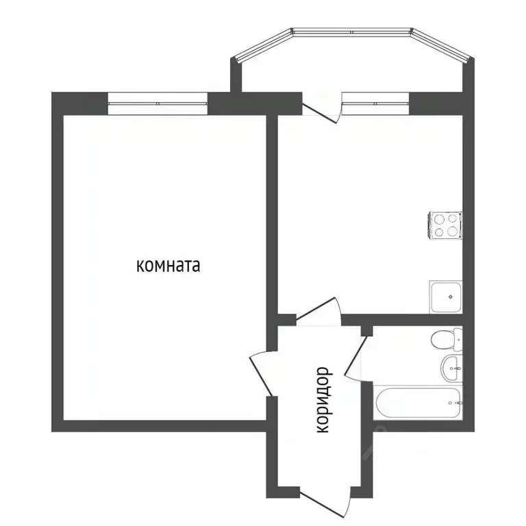 1-к кв. Тюменская область, Тобольск ул. Розы Люксембург, 6/3 (44.7 м) - Фото 1