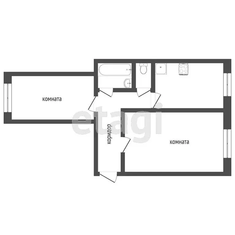 2-комнатная квартира: Миасс, улица Павших Борцов, 4 (53 м) - Фото 1