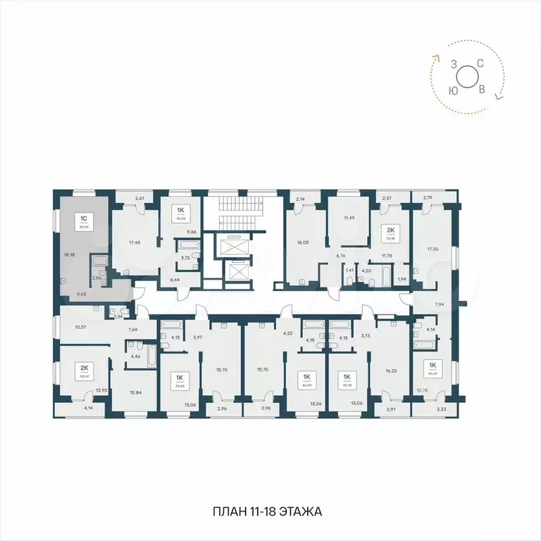 Квартира-студия, 31 м, 18/18 эт. - Фото 1