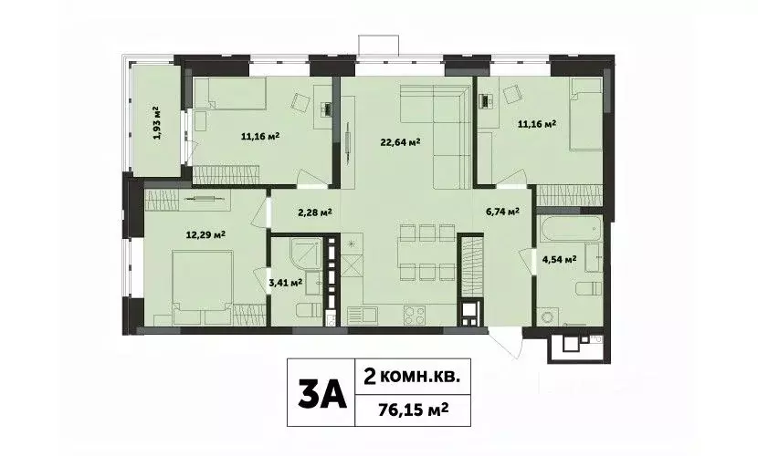 3-к кв. Удмуртия, Ижевск ул. Академика Павлова (76.15 м) - Фото 0