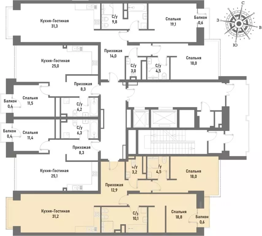 3-к кв. Москва ул. Матросская Тишина, 12 (99.2 м) - Фото 1