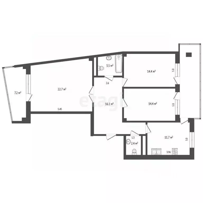 3-к кв. Краснодарский край, Геленджик Восточный пер., 42 (105.0 м) - Фото 1